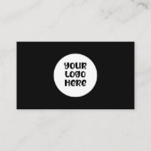 Firmenlogo Social Media QR Code Black Elegant Visitenkarte (Vorderseite)
