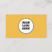 Firmenlogo Social Media QR Code Gelbe Elegante Visitenkarte (Vorderseite)