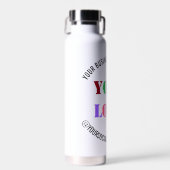 Firmenlogo Social Media Wasserflasche Trinkflasche (Vorne)