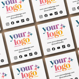 Firmenlogo - soziale Medien Quadratische Visitenkarte