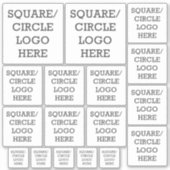 Firmenlogo | Square or Circle Shape Easy Upload Aufkleber (Vorderseite)