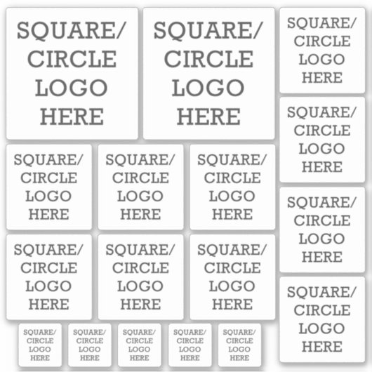 Firmenlogo | Square or Circle Shape Easy Upload Aufkleber (Vorderseite)