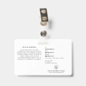 Firmenlogo | Staatsanwalt bei Gericht White Ausweis (Rückseite mit Clip)