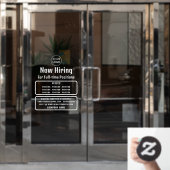 Firmenlogo, Stellenangebote Stellenwerbung Fensteraufkleber (Büro Tür)