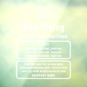 Firmenlogo, Stellenangebote Stellenwerbung Fensteraufkleber (Blatt 3)