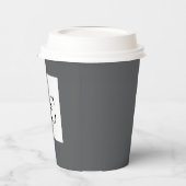 Firmenlogo Stilvoll grau Moderne ProfessPapier-Bec Pappbecher (Links)