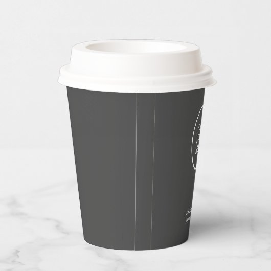 Firmenlogo | Stilvoll modern Beruflich Pappbecher (Rechts)