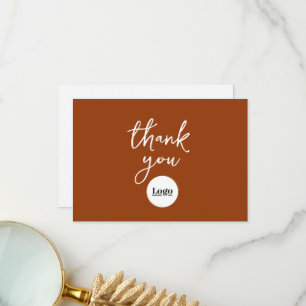 Firmenlogo Terracotta Dankeschön-Karte Dankeskarte