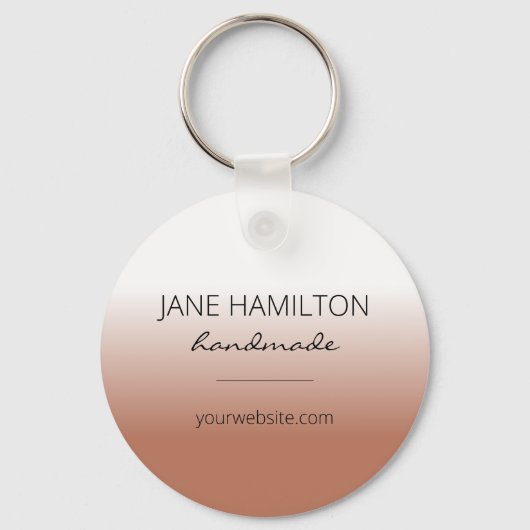 Firmenlogo Terracotta Einfaches Schlüsselanhänger (Vorderseite)