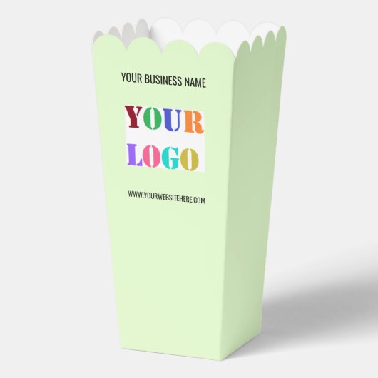 Firmenlogo-Text Branded Popcorn-Boxen Beispiel Geschenkschachtel (Vorderseite)