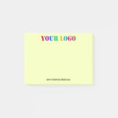 Firmenlogo Text Branded Post-it® Notizblätter Beis Post-it Klebezettel (Vorderseite)