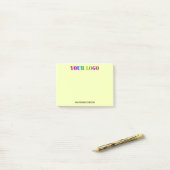 Firmenlogo Text Branded Post-it® Notizblätter Beis Post-it Klebezettel (Auf Schreibtisch)