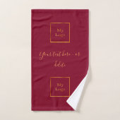 Firmenlogo Text Business bordeon Badhandtuch Set (Handtuch)