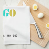 Firmenlogo Text Business Küche Handtuch (Viertel Falte)