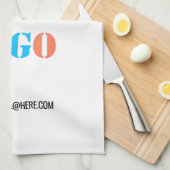 Firmenlogo Text Business Küche Handtuch (Viertel Falte)