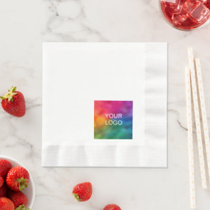Firmenlogo-Text Elegant Vorlage hinzufügen Serviette