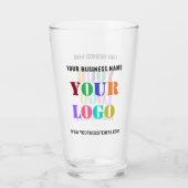 Firmenlogo Text Glas Werbegeschenk (Rückseite)