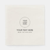Firmenlogo Text hier Benutzerdefiniertes Template Serviette (Vorderseite)