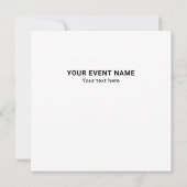 Firmenlogo Text moderne Einladungskarten (Rückseite)