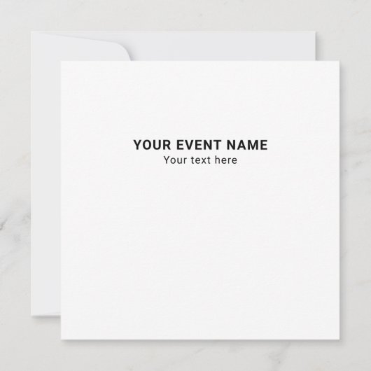 Firmenlogo Text moderne Einladungskarten (Rückseite)