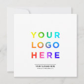 Firmenlogo Text moderne Einladungskarten (Vorderseite)