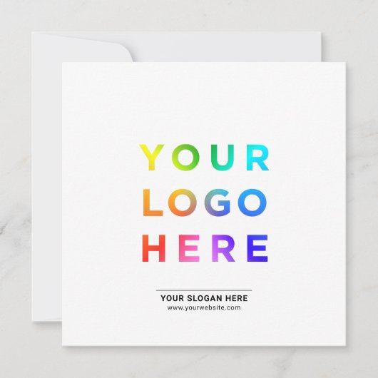 Firmenlogo Text moderne Einladungskarten (Vorderseite)