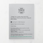 Firmenlogo & Text Moderne Trifold Broschüre (Cover)