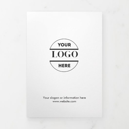 Firmenlogo & Text Moderne Trifold Broschüre (Cover)