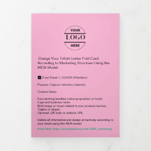 Firmenlogo & Text Moderne Trifold Broschüre