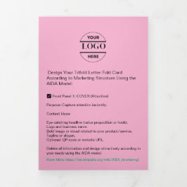 Firmenlogo & Text Moderne Trifold Broschüre