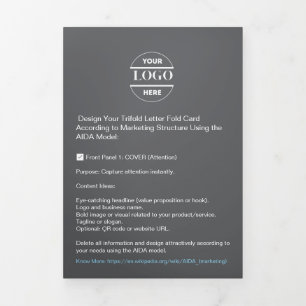 Firmenlogo & Text Moderne Trifold Broschüre