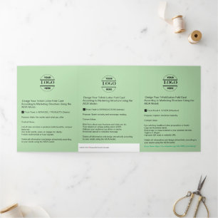 Firmenlogo & Text Moderne Trifold Broschüre