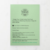 Firmenlogo & Text Moderne Trifold Broschüre (Cover)