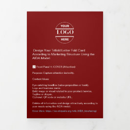 Firmenlogo & Text Moderne Trifold Broschüre