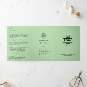 Firmenlogo & Text Moderne Trifold Broschüre Dreifach Gefaltete Einladung