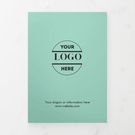 Firmenlogo & Text Moderne Trifold Broschüre Dreifach Gefaltete Einladung (Cover)