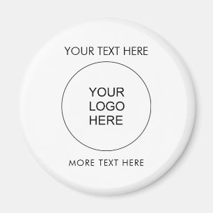 Firmenlogo Text Name des Mitarbeiters hochladen Magnet