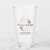 Firmenlogo + Text Saubere minimale Firmenbeständig Glas (Vorderseite)