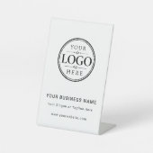 Firmenlogo-Tischdisplay Sockelschild (Vorderseite)