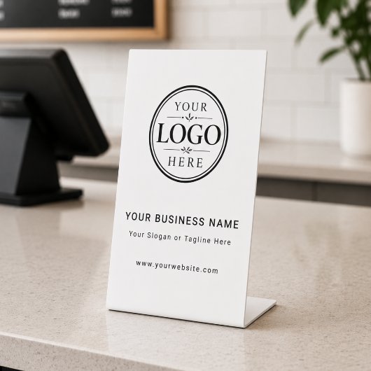 Firmenlogo-Tischdisplay Sockelschild