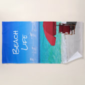 Firmenlogo Tropical Beach Umbrett Client Geschenk Strandtuch (Vorderseite)