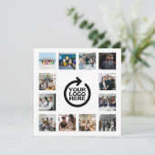 Firmenlogo und 12 Personalisierte Fotovorlage (Stehend Vorderseite)