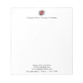 Firmenlogo und Adresse Upload Notepad Notizblock (Vorderseite)