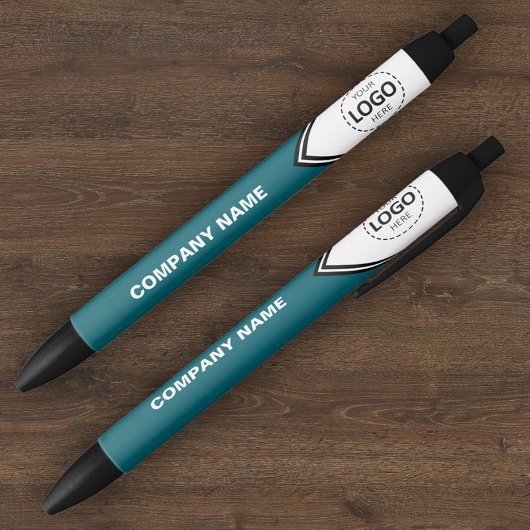 Firmenlogo und Aquamariner Text-Pen Kugelschreiber