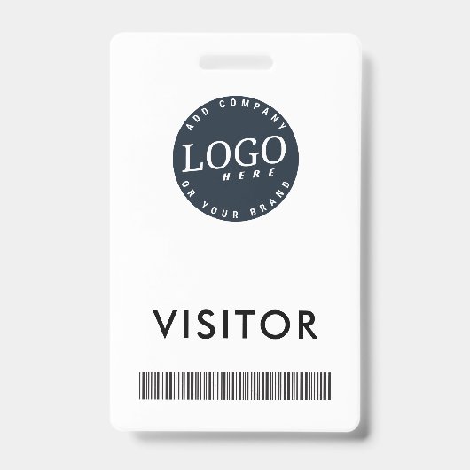 Firmenlogo und Barcode-Visitenkarte Ausweis (Vorderseite)