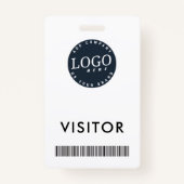 Firmenlogo und Barcode-Visitenkarte Ausweis (Vorderseite)