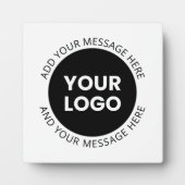 Firmenlogo und bearbeiteter Text, weiß und schwarz Fotoplatte (Vorderseite)