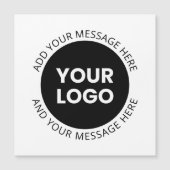 Firmenlogo und bearbeiteter Text, weiß und schwarz Magnetkarte (Vorderseite)