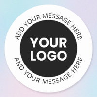 Firmenlogo und bearbeiteter Text, weiß und schwarz