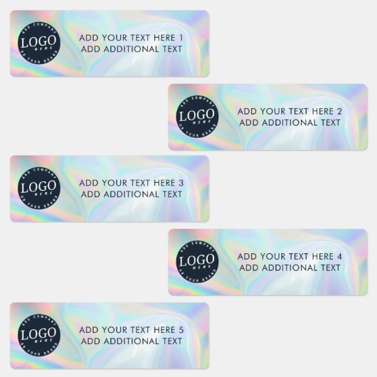 Firmenlogo und benutzerdefinierter Text Etiketten (Gruppe)